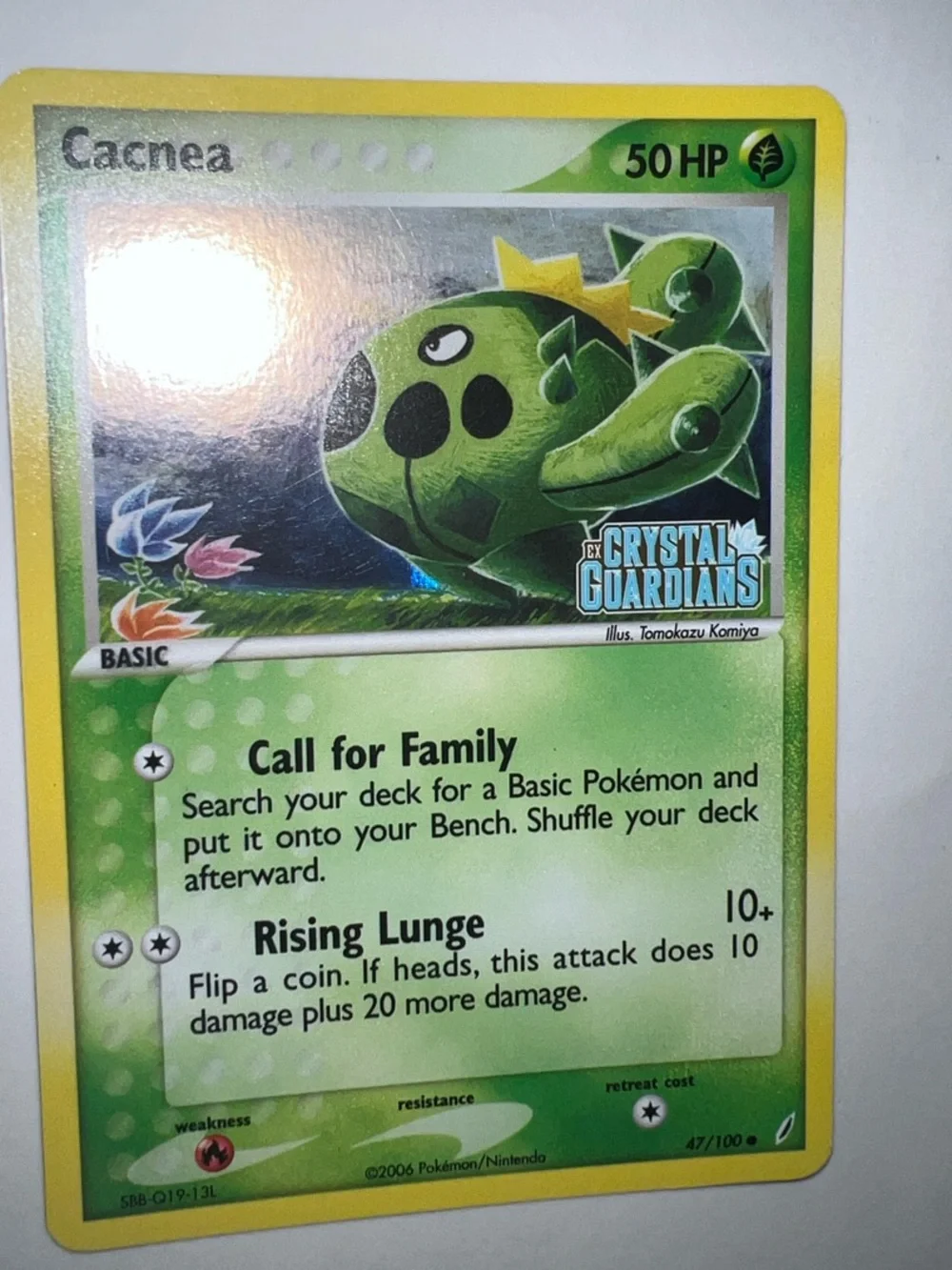 Pokemon Cacnea Card - Green, Yellow
